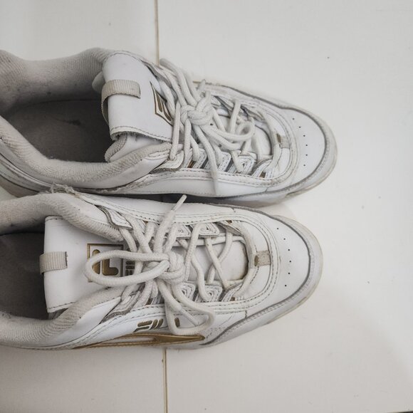 Fila Disruptor 2 Gold White Women’s Leather Retro Low Top Shoes Size 9 - Picture 13 of 15